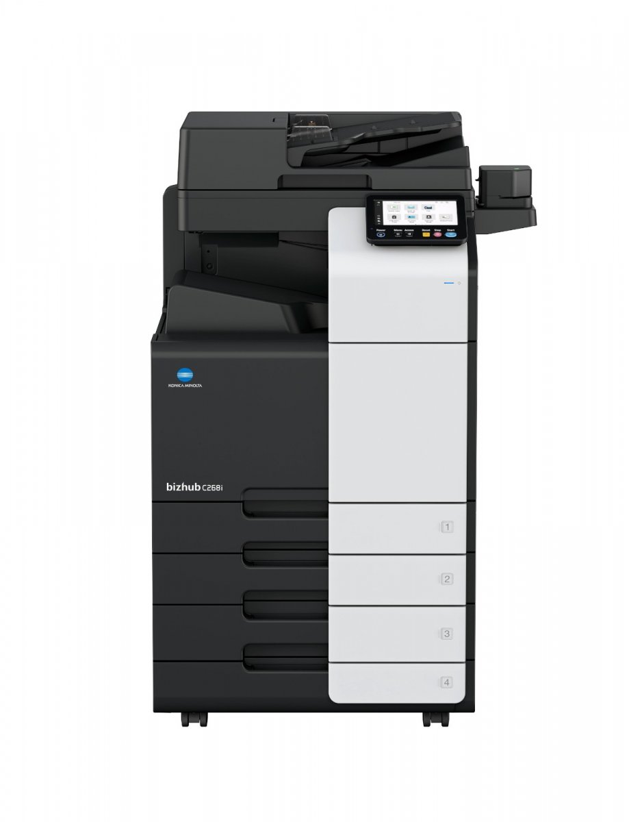 Multifunctionala color Konica Minolta A3 Bizhub C268i set cu stand si tonere