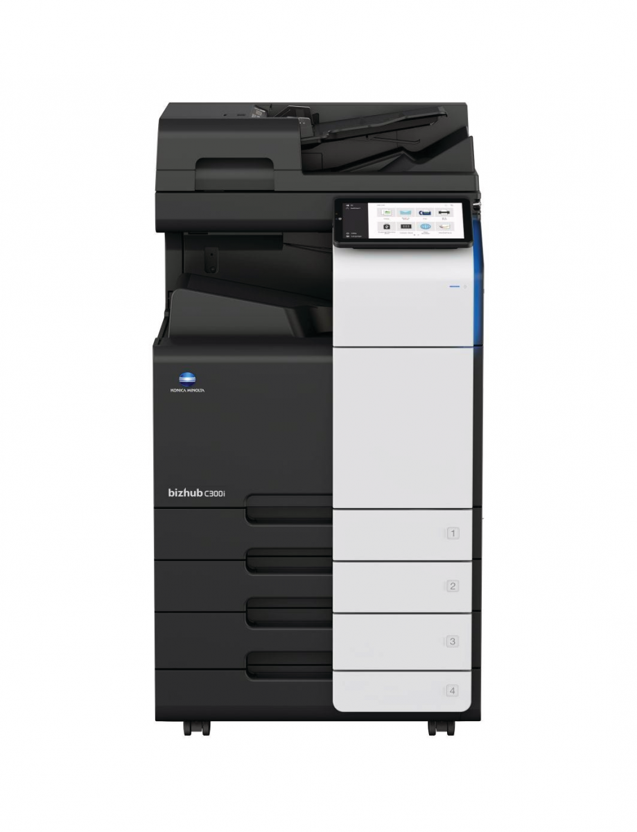 Multifunctionala color Konica Minolta A3 Bizhub C300i set cu DF-714, stand si toner